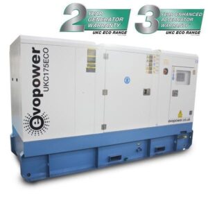 EVOPOWER 175KVA CUMMINS  DIESEL GENERATOR UKC175ECO  141 kW 3 PHASE 400/230v