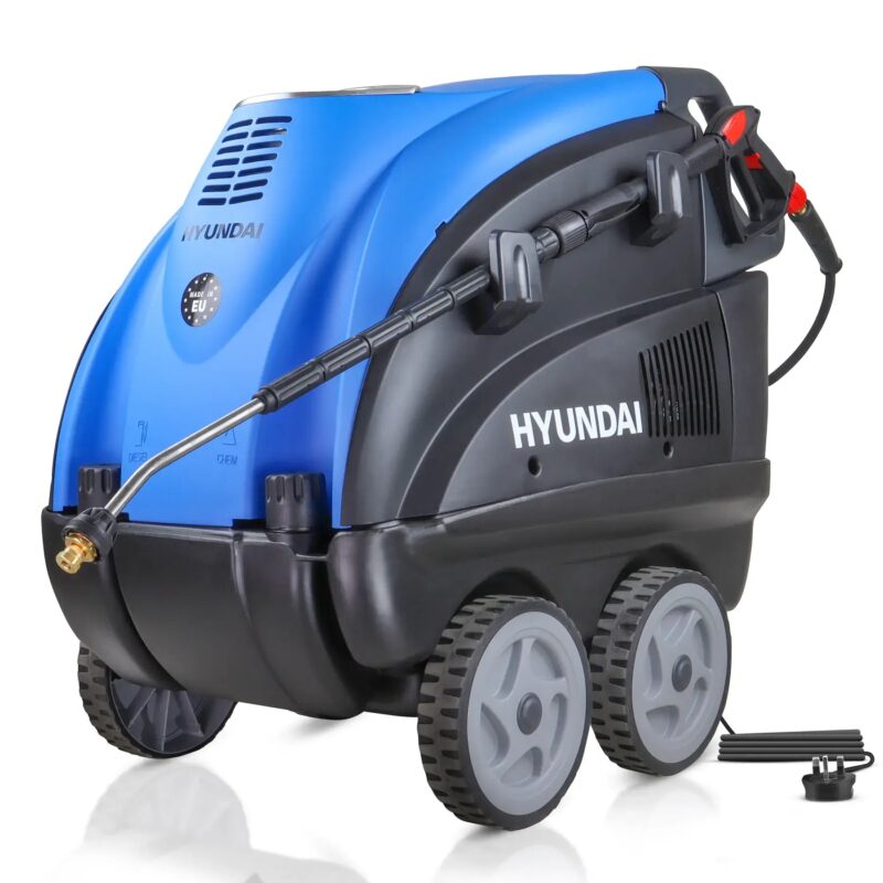Hyundai 2610psi / 180bar Hot Pressure Washer, 110°c 2.8kW Commercial Triplex Power Washer | HY155HPW - Image 2