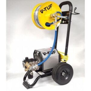 VTUF240HR - 240v Compact, Industrial, Mobile Electric Pressure Washer c/w 20m HOSE REEL - 1450psi, 1
